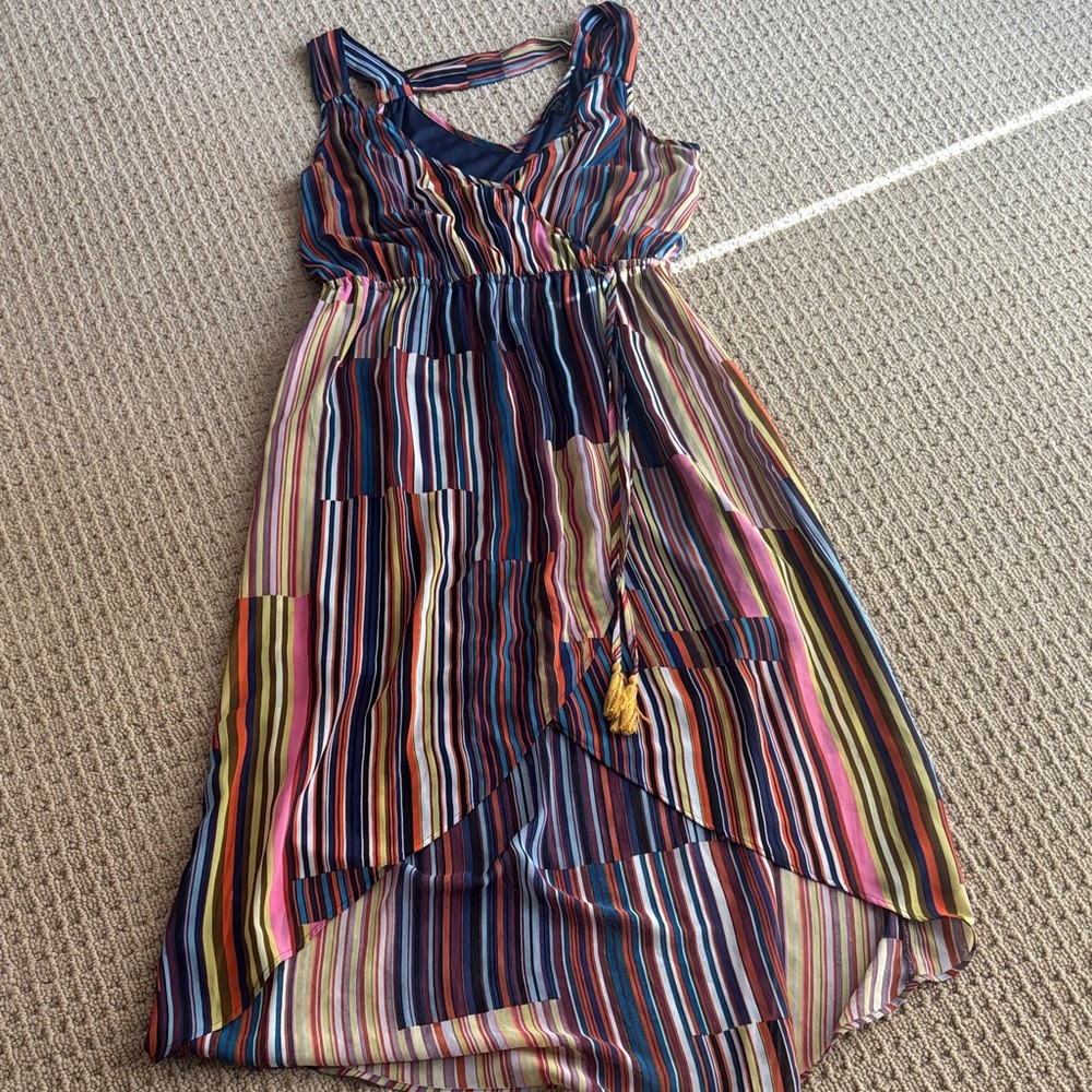 Colorful Striped Sleeveless Dress